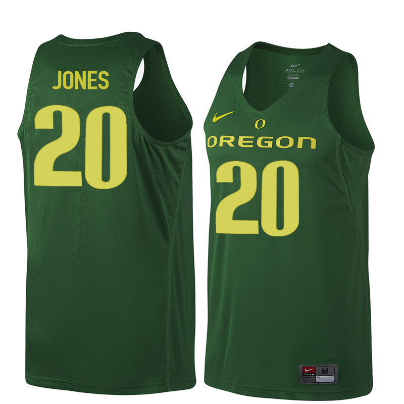 Men Oregon Ducks #20 Fred Jones College Basketball Jerseys Sale-Dark Green - Click Image to Close